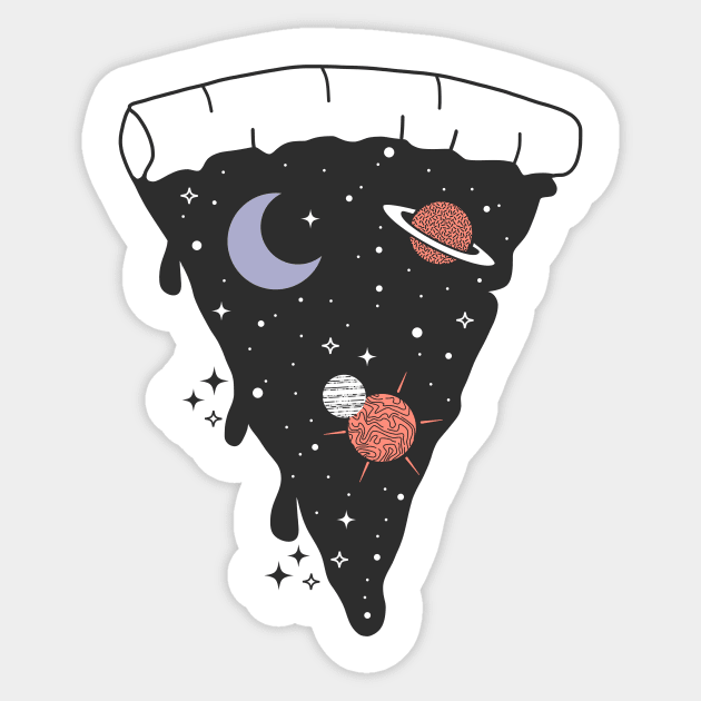 Space Pizza Sticker by emanuelacarratoni